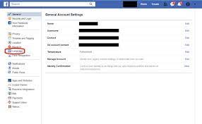 How to Change Facebook's Language and Name