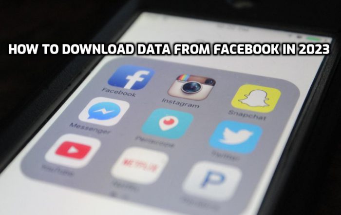 How to download data from facebook in 2023