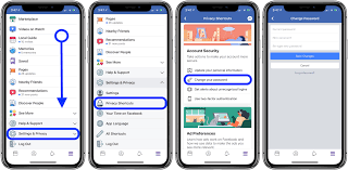 change Facebook password mobile