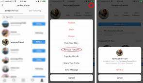 delete Instagram followers from your phone