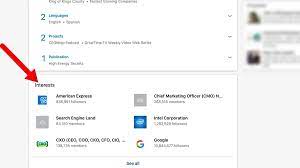 linkedin interests