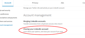 linkedin close account