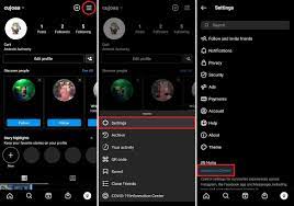 link instagram to facebook android